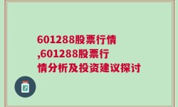 601288股票行情,601288股票行情分析及投资建议探讨