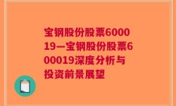 宝钢股份股票600019—宝钢股份股票600019深度分析与投资前景展望