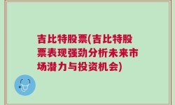 吉比特股票(吉比特股票表现强劲分析未来市场潜力与投资机会)