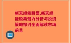 新天绿能股票,新天绿能股票潜力分析与投资策略探讨全面解读市场前景