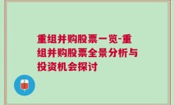 重组并购股票一览-重组并购股票全景分析与投资机会探讨