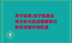 苏宁股票;苏宁股票走势分析与投资策略探讨助你把握市场机遇