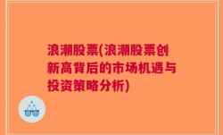 浪潮股票(浪潮股票创新高背后的市场机遇与投资策略分析)