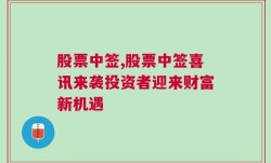 股票中签,股票中签喜讯来袭投资者迎来财富新机遇