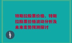 特斯拉股票价格、特斯拉股票价格波动分析及未来走势预测探讨