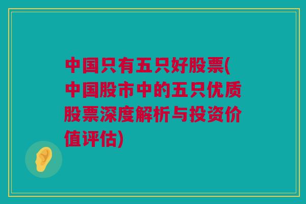 中国只有五只好股票(中国股市中的五只优质股票深度解析与投资价值评估)