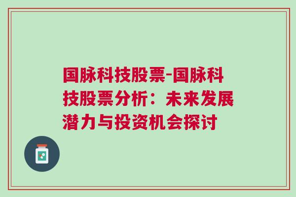 国脉科技股票-国脉科技股票分析：未来发展潜力与投资机会探讨