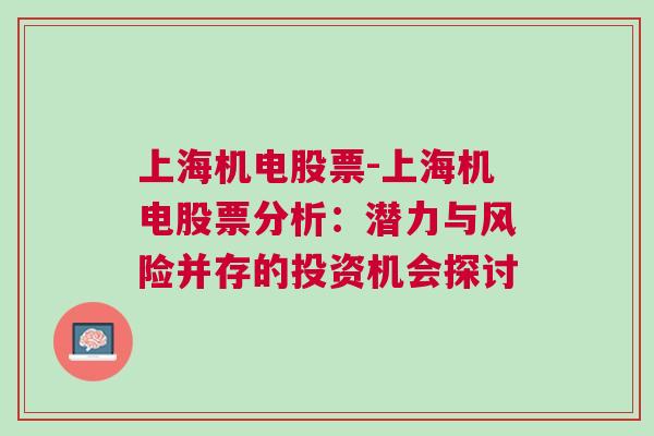 上海机电股票-上海机电股票分析：潜力与风险并存的投资机会探讨